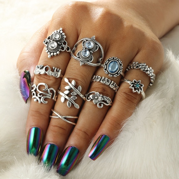 Jewelry - NEW 11pc boho ring set